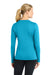 Sport-Tek LST353LS Womens Competitor Moisture Wicking Long Sleeve V-Neck T-Shirt Atomic Blue Model Back