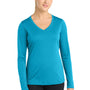 Sport-Tek Womens Competitor Moisture Wicking Long Sleeve V-Neck T-Shirt - Atomic Blue