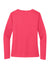 Sport-Tek LST353LS Womens Competitor Moisture Wicking Long Sleeve V-Neck T-Shirt Hot Coral Pink Flat Back