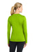 Sport-Tek LST353LS Womens Competitor Moisture Wicking Long Sleeve V-Neck T-Shirt Lime Shock Green Model Back