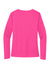 Sport-Tek LST353LS Womens Competitor Moisture Wicking Long Sleeve V-Neck T-Shirt Neon Pink Flat Back
