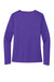Sport-Tek LST353LS Womens Competitor Moisture Wicking Long Sleeve V-Neck T-Shirt Purple Flat Back