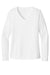 Sport-Tek LST353LS Womens Competitor Moisture Wicking Long Sleeve V-Neck T-Shirt White Flat Front