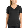 Sport-Tek Womens Competitor Moisture Wicking Short Sleeve V-Neck T-Shirt - Black