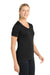 Sport-Tek LST353 Womens Competitor Moisture Wicking Short Sleeve V-Neck T-Shirt Black Model Side