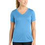 Sport-Tek Womens Competitor Moisture Wicking Short Sleeve V-Neck T-Shirt - Carolina Blue