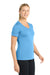 Sport-Tek LST353 Womens Competitor Moisture Wicking Short Sleeve V-Neck T-Shirt Carolina Blue Model Side