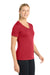 Sport-Tek LST353 Womens Competitor Moisture Wicking Short Sleeve V-Neck T-Shirt Deep Red Model Side