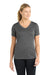 Sport-Tek LST353 Womens Competitor Moisture Wicking Short Sleeve V-Neck T-Shirt Iron Grey Model Front