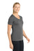Sport-Tek LST353 Womens Competitor Moisture Wicking Short Sleeve V-Neck T-Shirt Iron Grey Model Side
