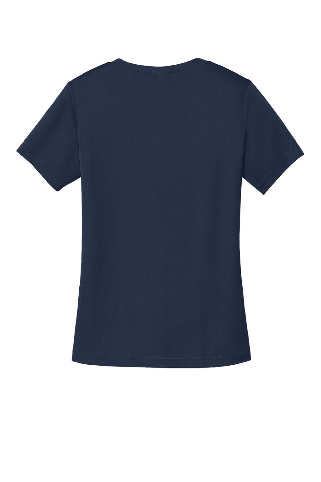 Sport-Tek LST353 Womens Competitor Moisture Wicking Short Sleeve V-Neck T-Shirt True Navy Blue Flat Back