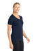 Sport-Tek LST353 Womens Competitor Moisture Wicking Short Sleeve V-Neck T-Shirt True Navy Blue Model Side