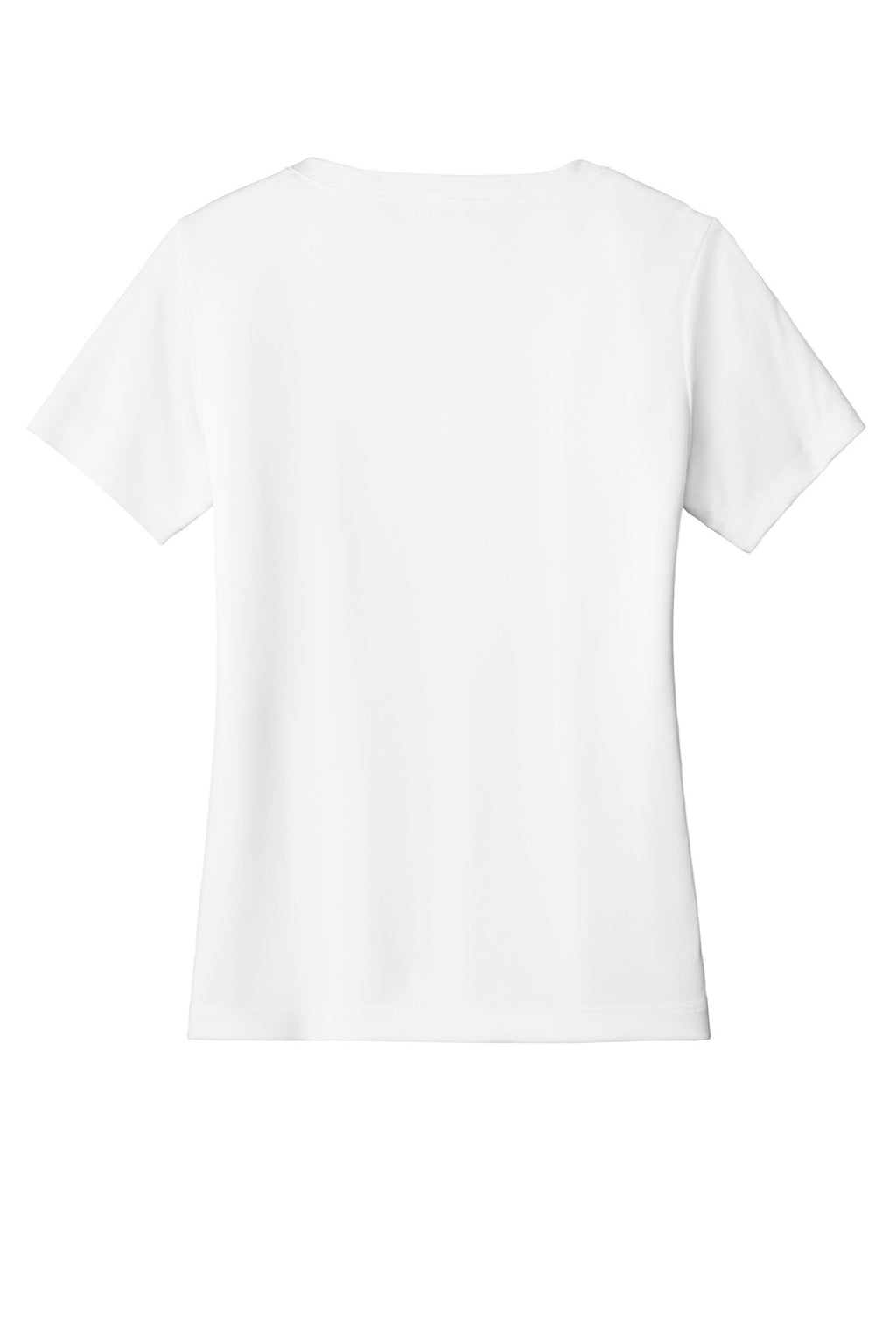 Sport-Tek LST353 Womens Competitor Moisture Wicking Short Sleeve V-Neck T-Shirt White Flat Back