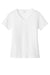 Sport-Tek LST353 Womens Competitor Moisture Wicking Short Sleeve V-Neck T-Shirt White Flat Front