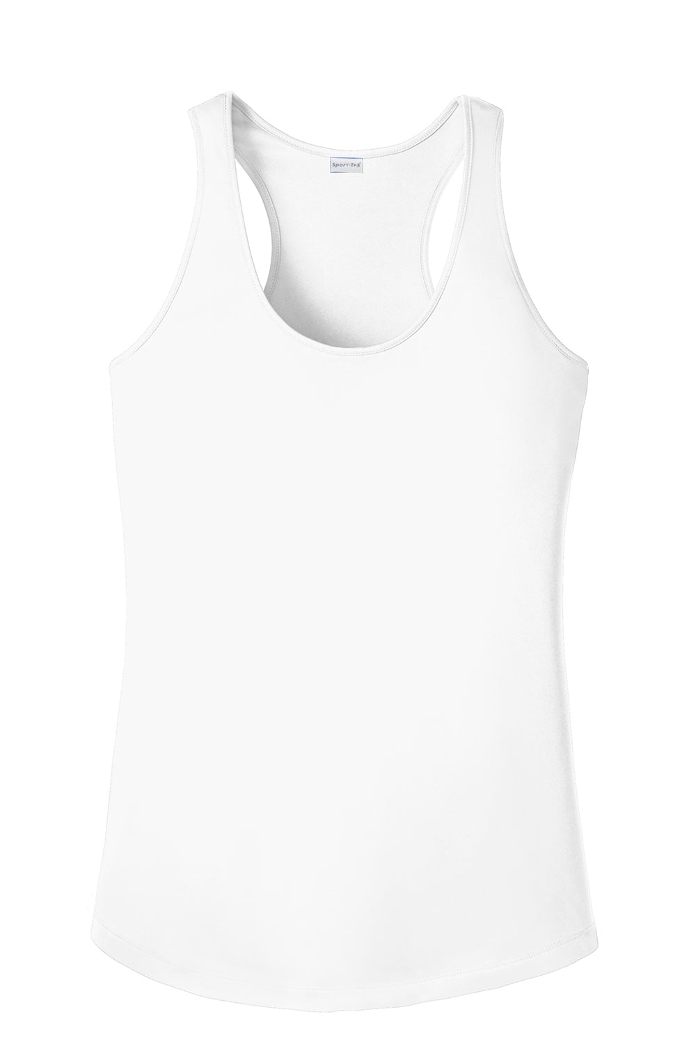 Sport-Tek LST356 Womens Competitor Moisture Wicking Tank Top White Flat Front