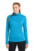 Sport-Tek LST357 Womens Competitor Moisture Wicking 1/4 Zip Sweatshirt Atomic Blue Model Front