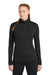 Sport-Tek LST357 Womens Competitor Moisture Wicking 1/4 Zip Sweatshirt Black Model Front