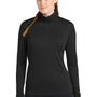 Sport-Tek Womens Competitor Moisture Wicking 1/4 Zip Sweatshirt - Black