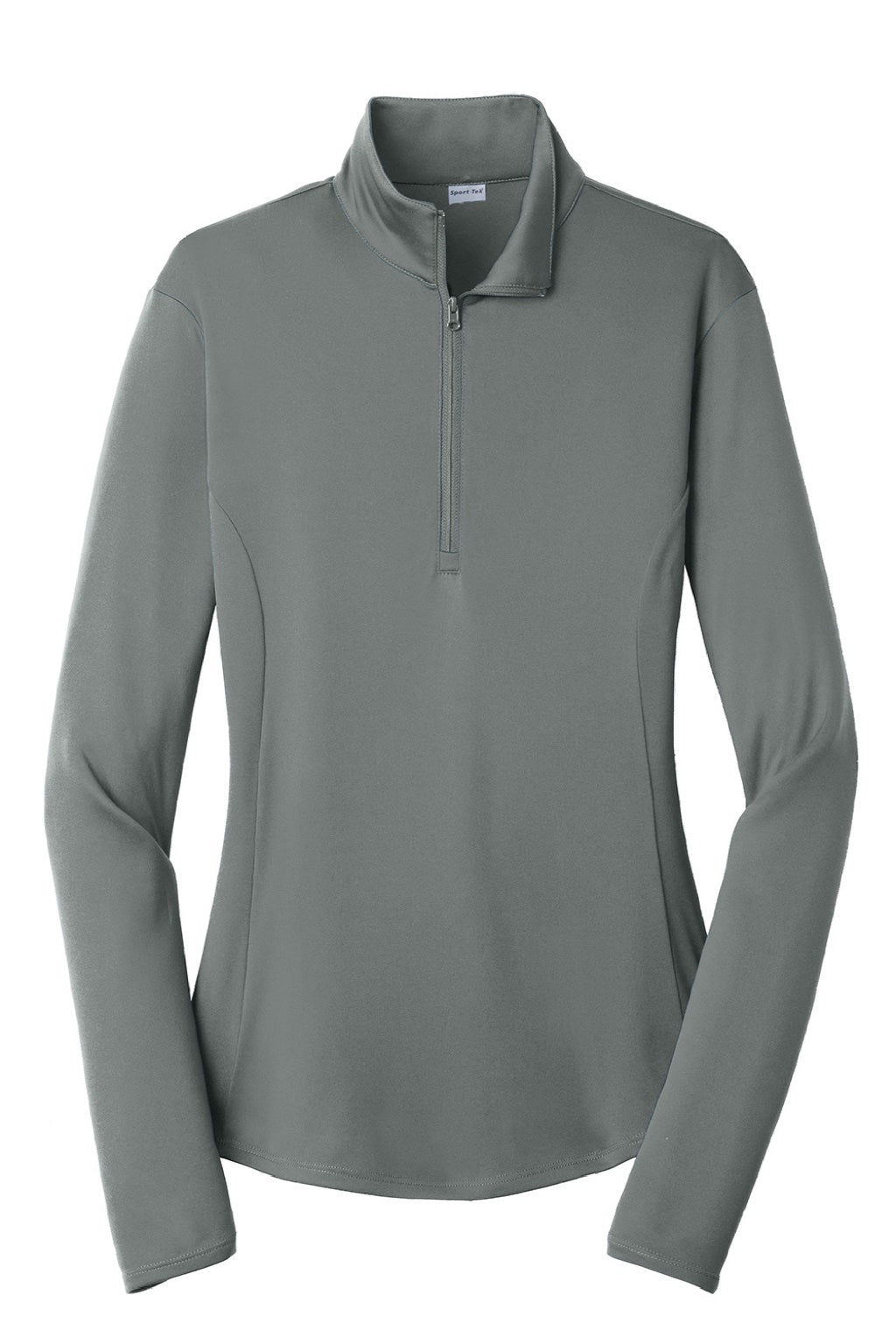 Sport-Tek LST357 Womens Competitor Moisture Wicking 1/4 Zip Sweatshirt Concrete Grey Flat Front