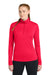 Sport-Tek LST357 Womens Competitor Moisture Wicking 1/4 Zip Sweatshirt True Red Model Front