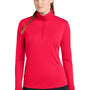 Sport-Tek Womens Competitor Moisture Wicking 1/4 Zip Sweatshirt - True Red