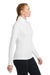 Sport-Tek LST357 Womens Competitor Moisture Wicking 1/4 Zip Sweatshirt White Model Side