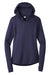 Sport-Tek LST358 Womens Competitor Moisture Wicking Long Sleeve Hooded T-Shirt Hoodie True Navy Blue Flat Front