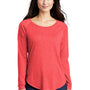 Sport-Tek Womens Moisture Wicking Long Sleeve Scoop Neck T-Shirt - Heather True Red - Closeout