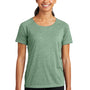 Sport-Tek Womens Moisture Wicking Short Sleeve Scoop Neck T-Shirt - Heather Forest Green - Closeout
