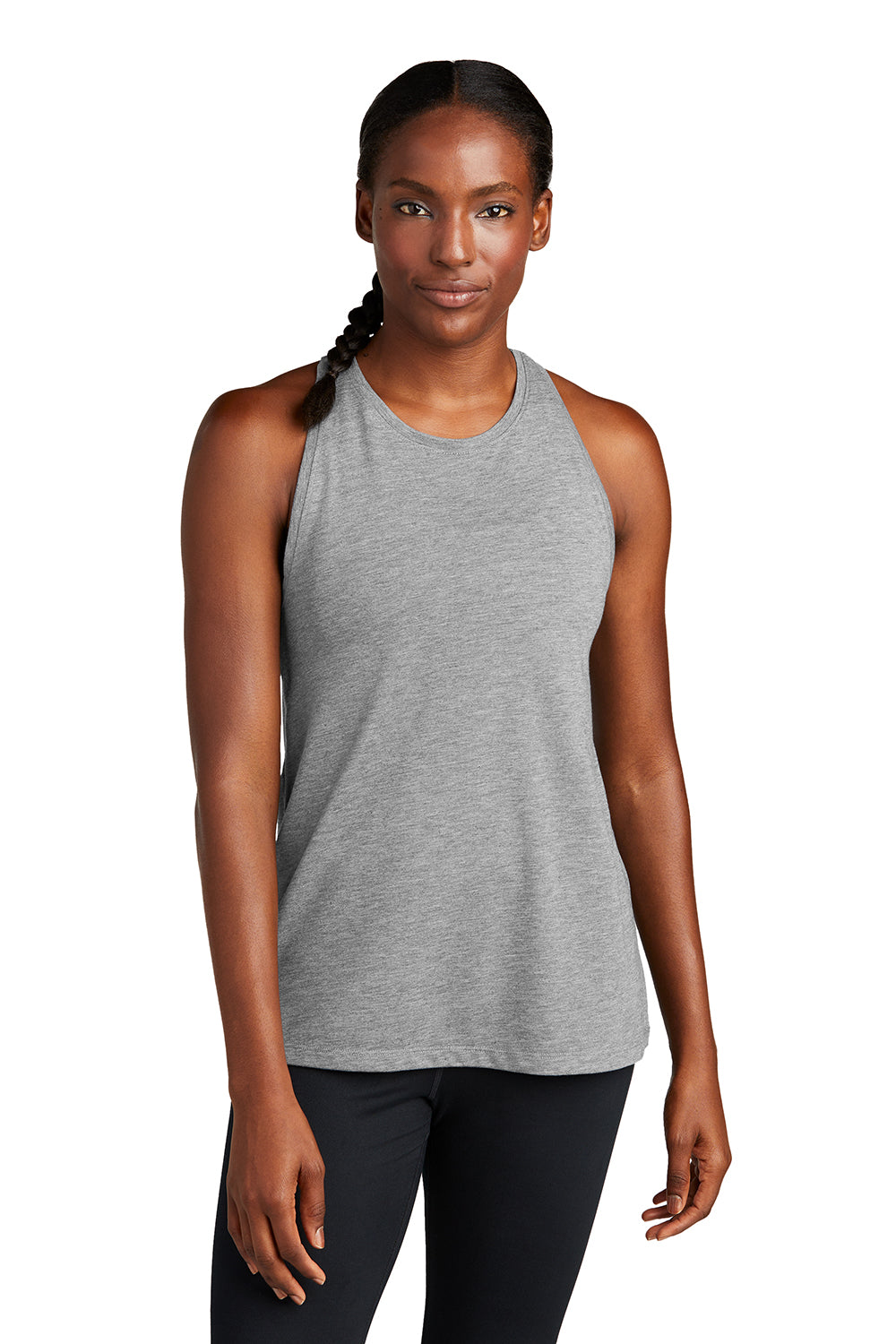 Sport-Tek LST402 Womens Heather Light Grey Moisture Wicking Tank