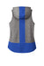 Sport-Tek LST410 Womens Draft Moisture Wicking Hooded Tank Top Hoodie Heather Dark Grey/True Royal Blue Flat Back