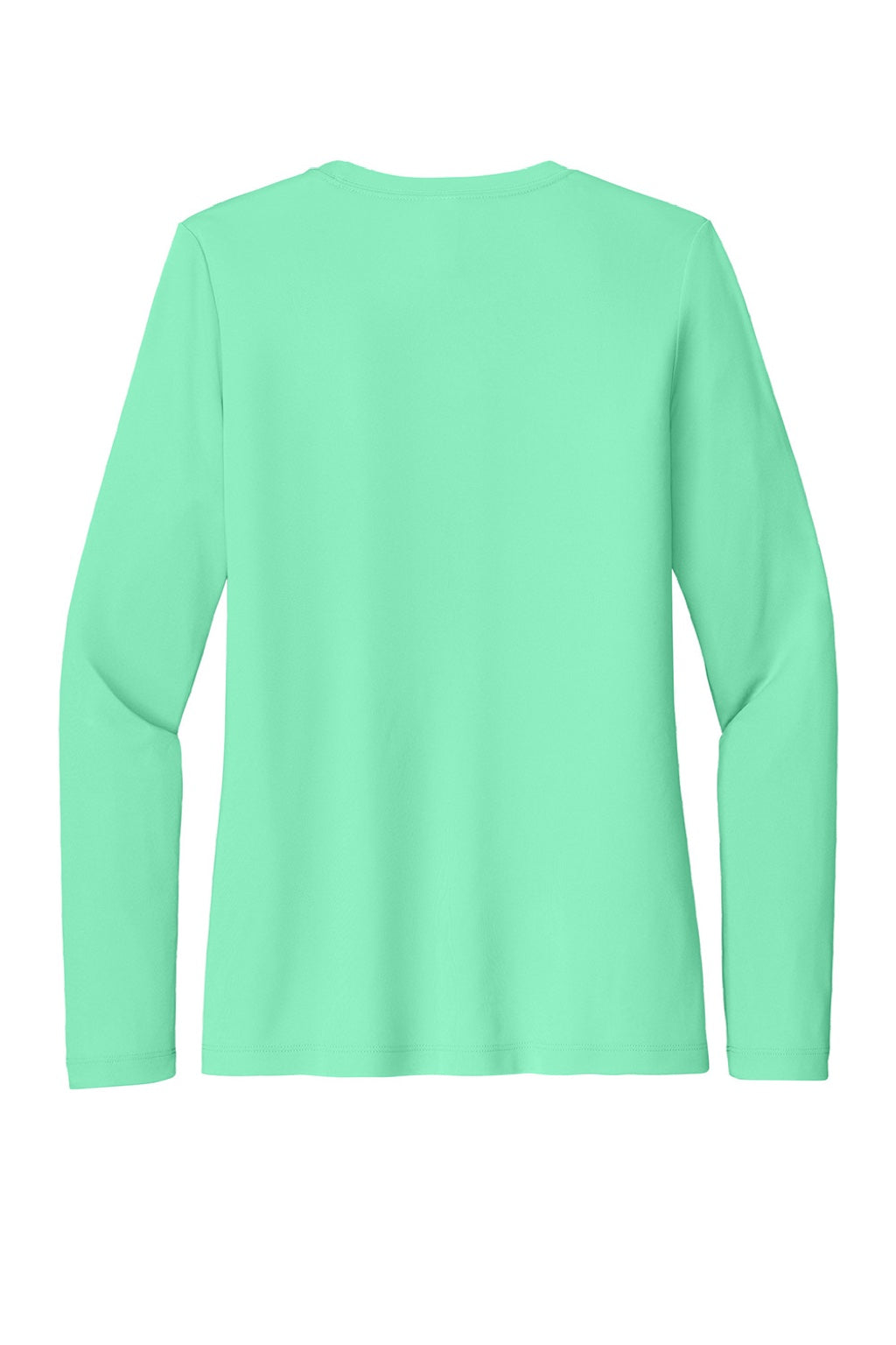 Sport-Tek LST420LS Womens Posi-UV Pro Moisture Wicking Long Sleeve Crewneck T-Shirt Bright Seafoam Green Flat Back