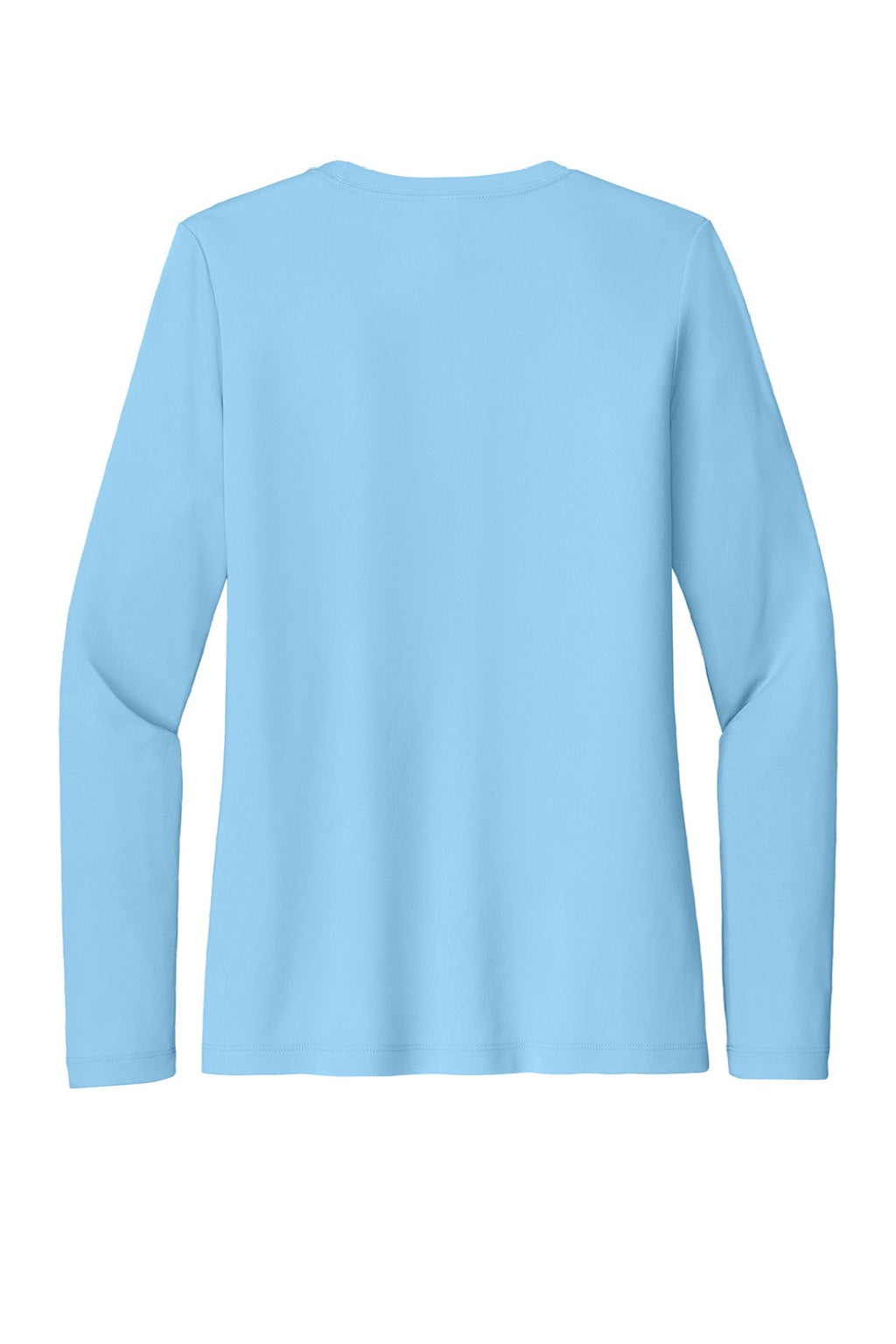 Sport-Tek LST420LS Womens Posi-UV Pro Moisture Wicking Long Sleeve Crewneck T-Shirt Light Blue Flat Back