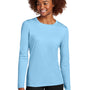 Sport-Tek Womens Posi-UV Pro Moisture Wicking Long Sleeve Crewneck T-Shirt - Light Blue