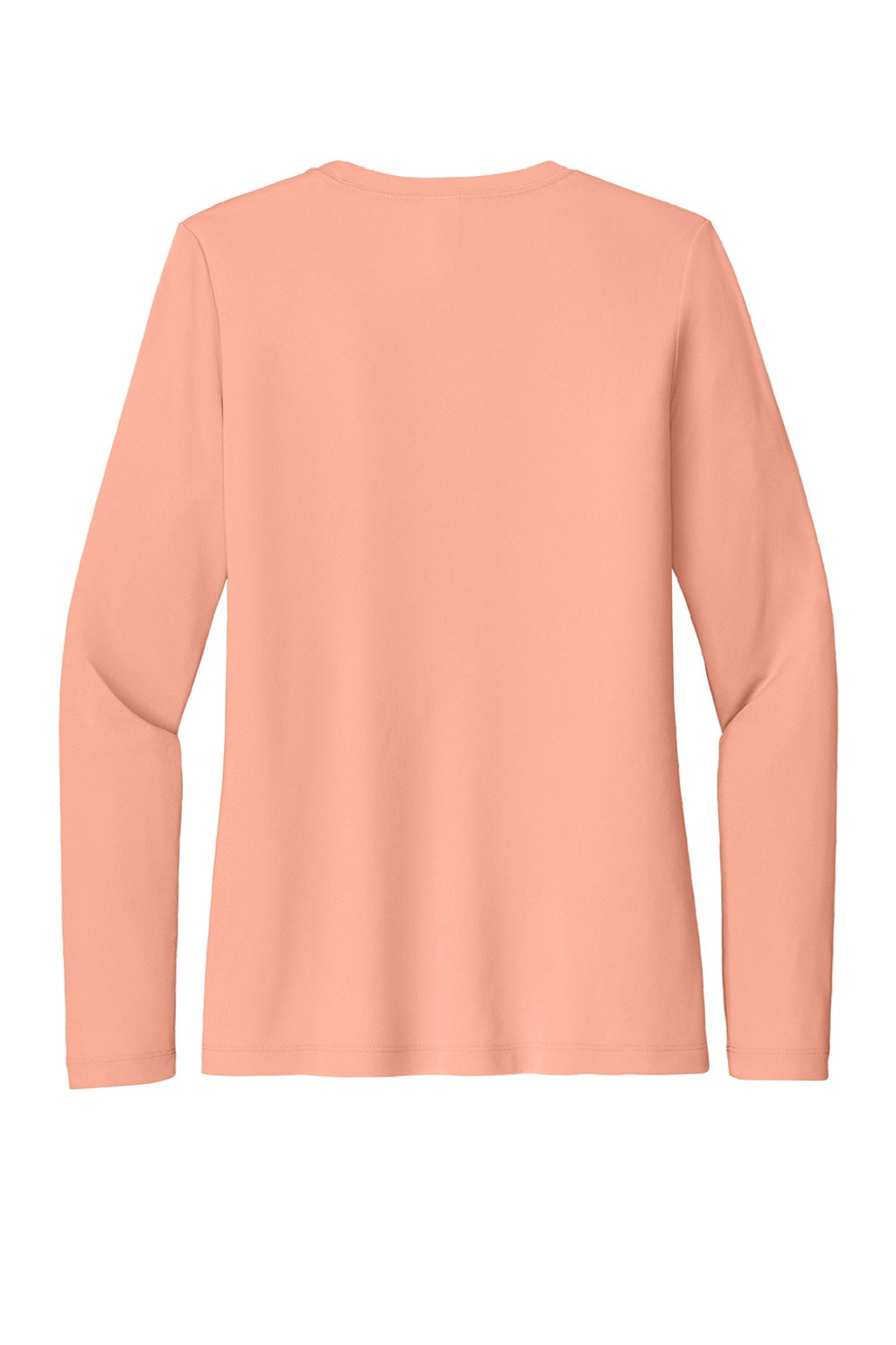 Sport-Tek LST420LS Womens Posi-UV Pro Moisture Wicking Long Sleeve Crewneck T-Shirt Soft Coral Flat Back