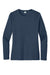 Sport-Tek LST420LS Womens Posi-UV Pro Moisture Wicking Long Sleeve Crewneck T-Shirt True Navy Blue Flat Front