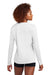 Sport-Tek LST420LS Womens Posi-UV Pro Moisture Wicking Long Sleeve Crewneck T-Shirt White Model Back