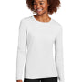 Sport-Tek Womens Posi-UV Pro Moisture Wicking Long Sleeve Crewneck T-Shirt - White