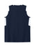 Sport-Tek LST441 Womens Club Moisture Wicking V-Neck Tank Top True Navy Blue/White Flat Back