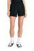 Sport-Tek LST442 Womens Club Moisture Wicking Shorts Black/Black Model Front