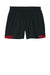 Sport-Tek LST442 Womens Club Moisture Wicking Shorts Black/Deep Red Flat Front