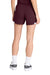 Sport-Tek LST442 Womens Club Moisture Wicking Shorts Maroon/White Model Back