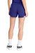 Sport-Tek LST442 Womens Club Moisture Wicking Shorts Purple/White Model Back