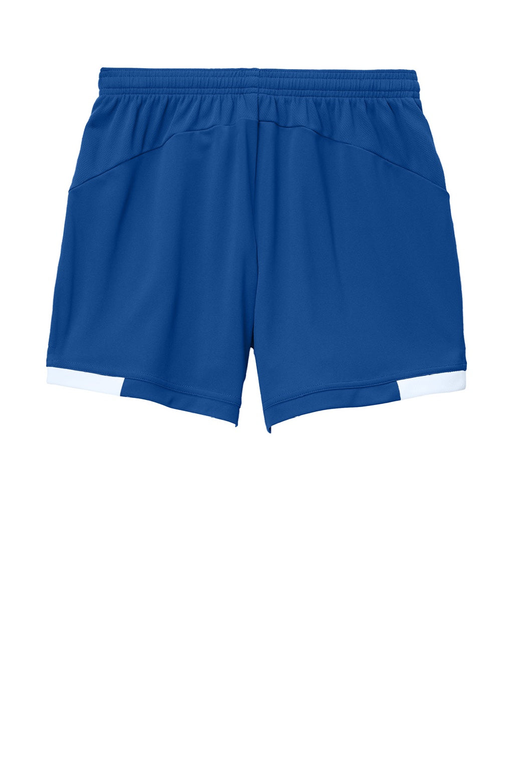 Sport-Tek LST442 Womens Club Moisture Wicking Shorts True Royal Blue/White Flat Back