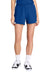 Sport-Tek LST442 Womens Club Moisture Wicking Shorts True Royal Blue/White Model Front