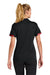 Sport-Tek LST444 Womens Club Colorblock Moisture Wicking Short Sleeve Polo Shirt Black/Deep Red Model Back