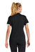 Sport-Tek LST444 Womens Club Colorblock Moisture Wicking Short Sleeve Polo Shirt Black/White Model Back