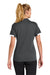 Sport-Tek LST444 Womens Club Colorblock Moisture Wicking Short Sleeve Polo Shirt Iron Grey/White Model Back
