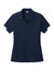 Sport-Tek LST444 Womens Club Colorblock Moisture Wicking Short Sleeve Polo Shirt True Navy Blue/White Flat Front