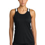 Sport-Tek Womens Club Track Tank Top - Black/White - NEW